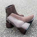 JIANBUDAN Autumn winter suede casual Chelsea boots Women's fashion New Ankle boots Winter plush warm women's boots Size 34-40