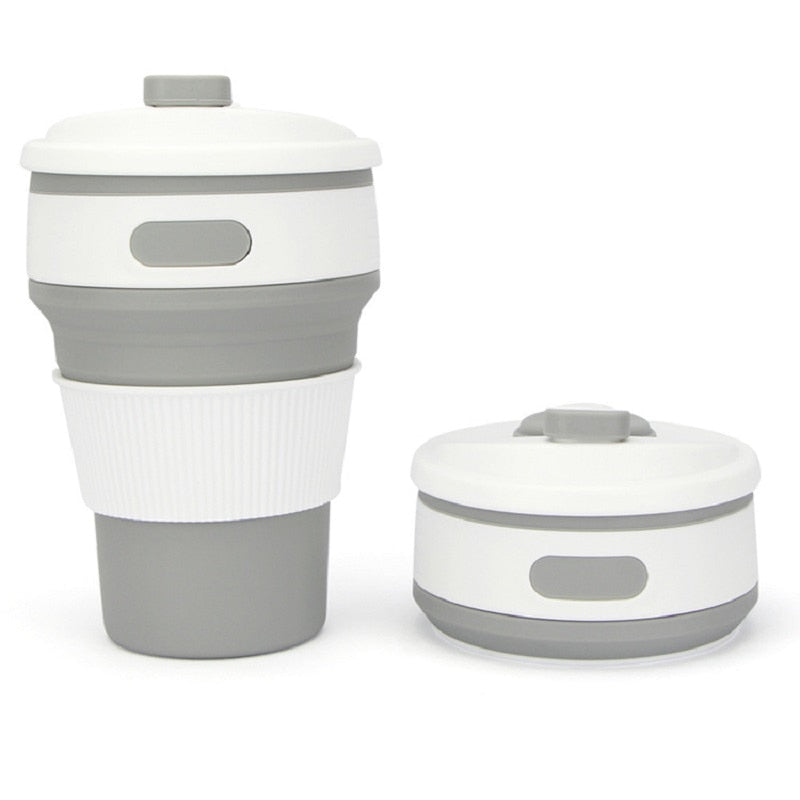 Coffee Mugs Travel Collapsible Silicone Cup Folding Water Cups BPA FREE Food Grade Drinking Ware Mug Tea Coffee Cups