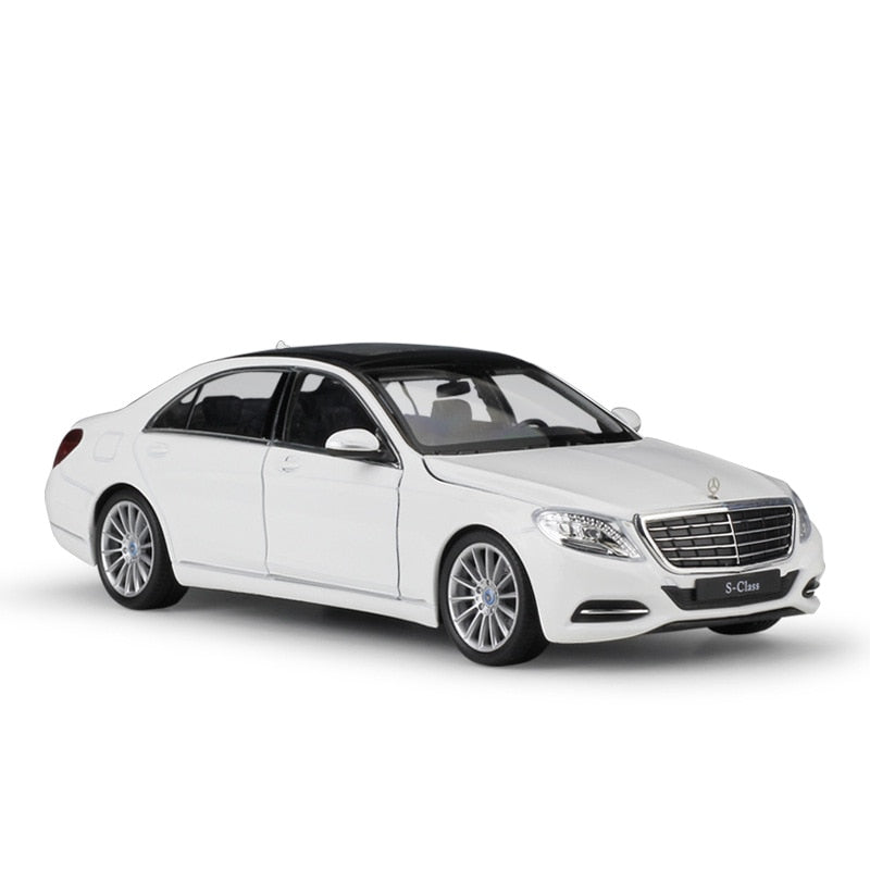 WELLY 1:24 Scale Simulator Model Car Benz S-Class Classic Diecast Car Metal Alloy Car Toys For Children Gift Toy Car Collection