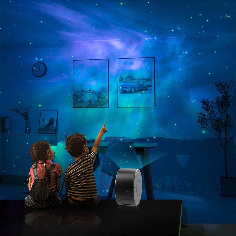 Laser Galaxy Sternenhimmel Projektor Blueteeth USB Sprachsteuerung Musik Player LED Nachtlicht Romantisches Schlafzimmer Projektionslicht