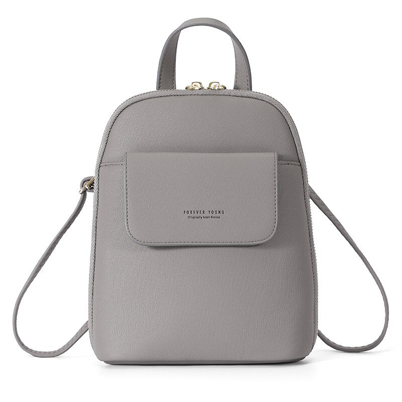 Mochila Forever Young para mujer, Mochila pequeña de moda para mujer, bolso de cuero suave para mujer, Mini Mochila, monedero de alta calidad