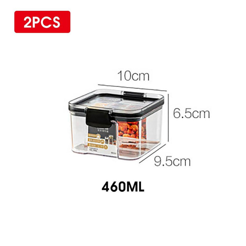 4 Größen Küche Luftdichte Box Kunststoff Lebensmittel Vorratsbehälter Stapelbare Flaschen Für Trockenfutter Nüsse Multi Körner
