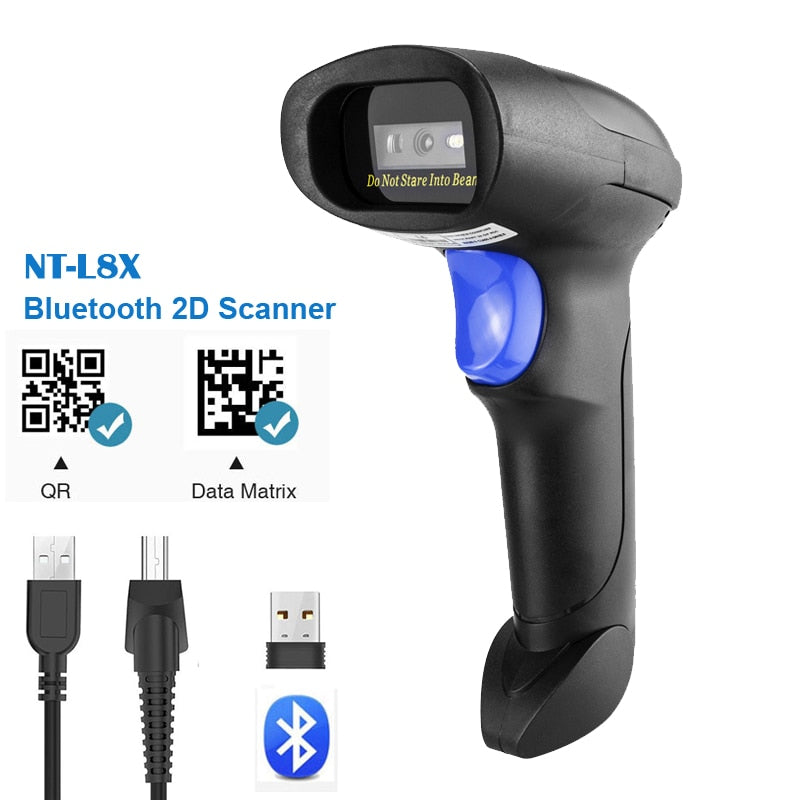 NETUM L8 Wireless 2D Barcode Scanner and L5 Wired 1D/2D QR Bar Code Reader PDF417 for Inventory POS Terminal