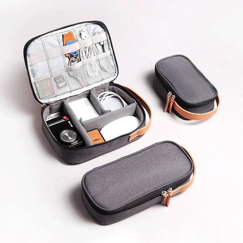 Electronic Wires Charger Gadget Organizer Large Capacity Cable Bag Travel Digital Storage Bag Cosmetic Kit Case Accessories Item