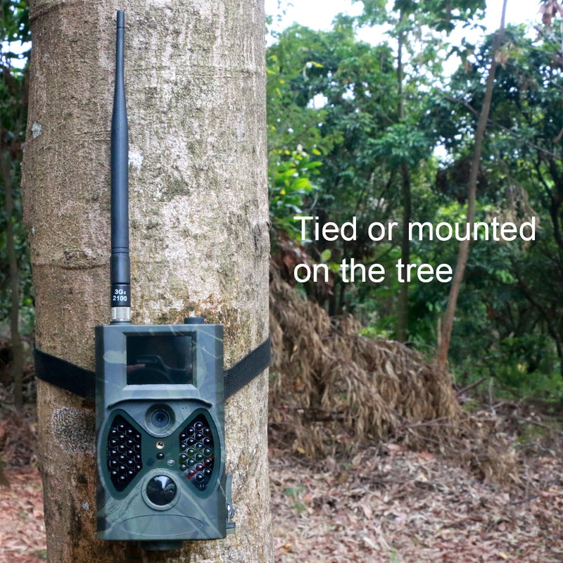 16MP Night Vision Hunting Trail Camera 2G MMS SMS SMTP HC300M Celluar Waterproof  Wildcamera Wireless Photo Trap Surveillance