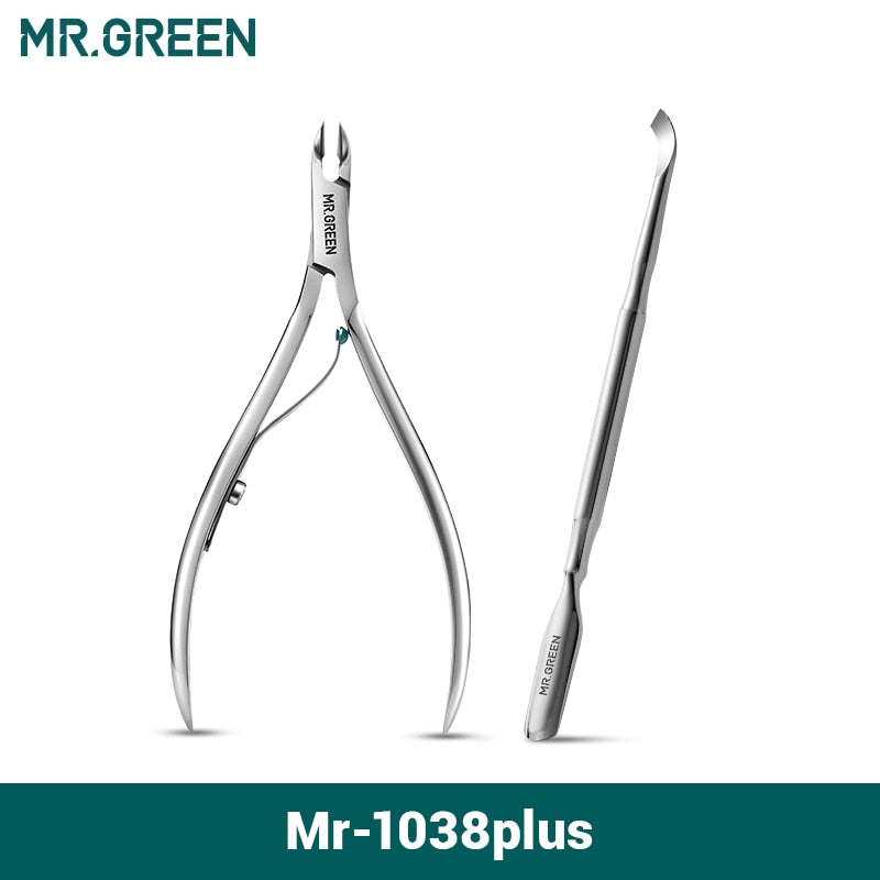 MR.GREEN Nagelhautzange Maniküreschere Edelstahl Pinzette Clipper Dead Skin Remover Scissor Pusher Tool Trimmer