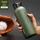 New Stainless Steel Water Bottle With Straw Direct Drinking 2 Lids Vacuum Flasks Insulated Travel Portable Thermal Climb Thermos