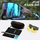ACEXPNM Polarized Mountain Bike Cycling Glasses Outdoor Sports Cycling Goggles UV400 4 Lens Cycling Eyewear Men Women Sunglasses