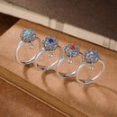 BALMORA 100% Real 925 Sterling Silver Buddhist Rings For Women Lady Rotating Ring Tibetan Prayer Mantra Ring Good Luck Ring Gift