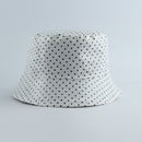 2021 Leder Dot Print Zweiseitiger Wende-Eimerhut Wasserdichter Fischerhut Sonnenkappe Angelhüte Für Damen Herren