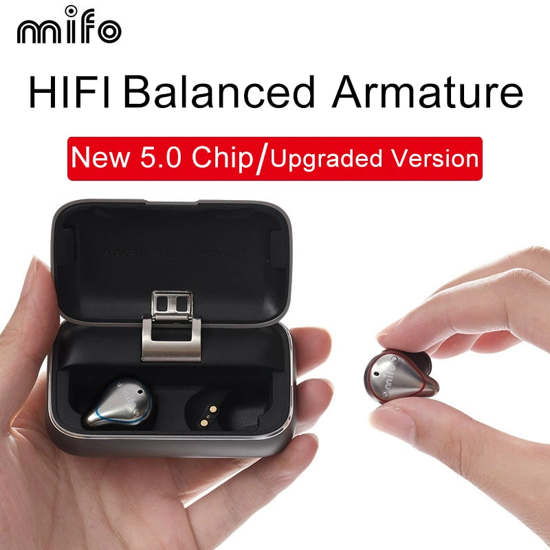 Mifo O5 Bluetooth 5.0 True Wireless Earbuds Balanced Bluetooth Earphone Sport Stereo Earphones with Charging Box 2020 Upgraded