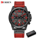 Nuevo reloj para hombre CURREN, relojes de pulsera de cuarzo de lujo para hombre, relojes deportivos con fecha militar de cuero para hombre, reloj Masculino