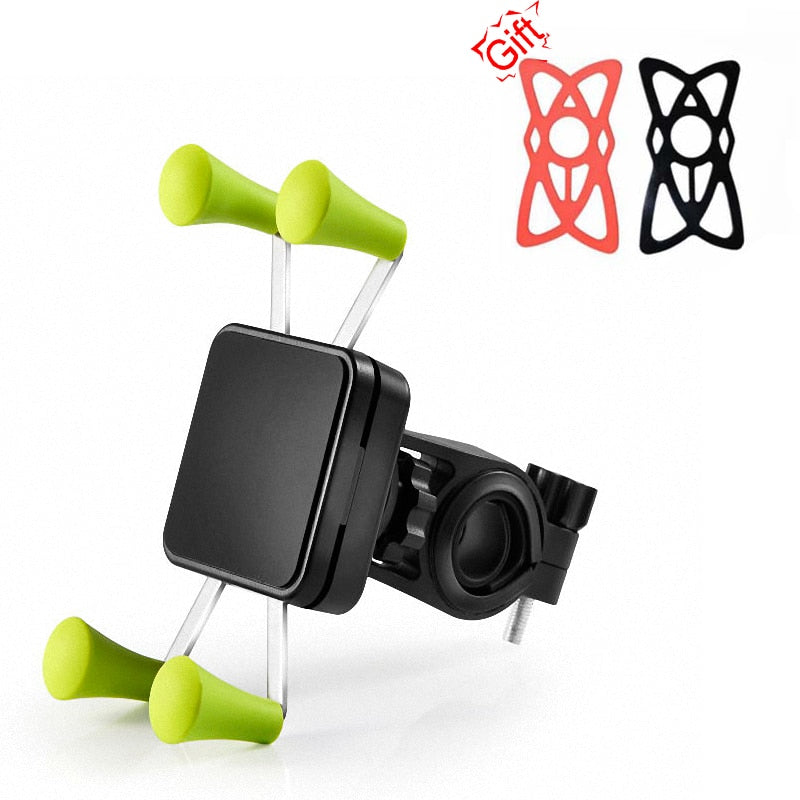 Univerola Bike Phone Mount para motocicleta y manillar de bicicleta X-Clip Stand Soporte de montaje GPS, ajustable, apto para iPhone 11/11 Pro