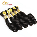Paquetes rizados 5 Unids / lote Paquetes de cabello humano peruano Extensiones de cabello humano de color natural para mujeres negras