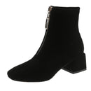 2021 Autumnn Frühwinterschuhe Frauen Stiefel Mode Damen High Heels Stiefel Frauen Stiefeletten Quadratische Ferse 6cm A1877