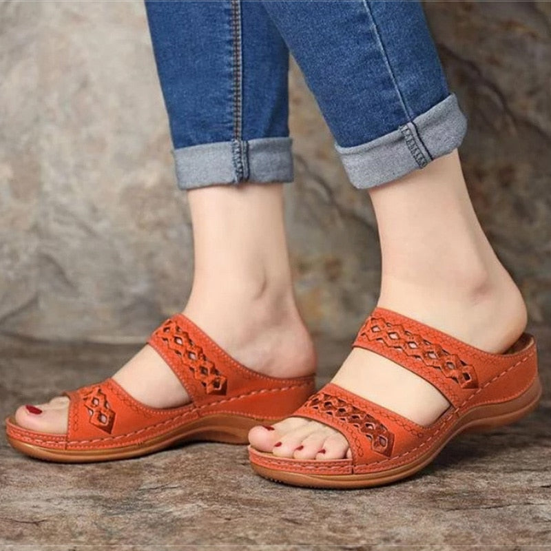 Sandalias de mujer, zapatos de cuña a la moda para mujer, zapatillas, zapatos de verano con tacones, sandalias, chanclas, zapatos casuales de playa para mujer