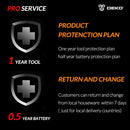 DEKO NEW DKHG03 220V 2000W Temperaturas de pistola de aire caliente avanzadas ajustables con pistola de calor eléctrica de cuatro boquillas