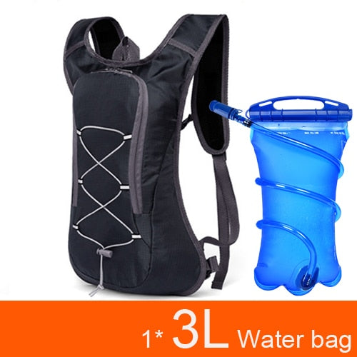 Atmungsaktiver ultraleichter Fahrradrucksack, Laufweste, Radsport-Marathon, tragbarer Trinkrucksack, Option, 3-Liter-Wasserblase