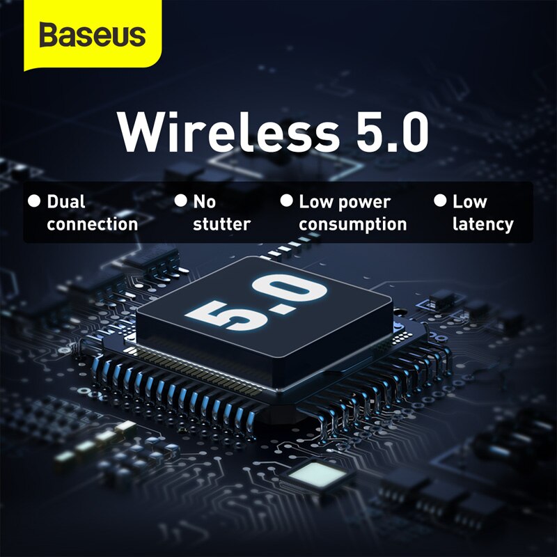 Baseus WM01 TWS Bluetooth-Kopfhörer mit Mikrofon Stereo Wireless 5.0 Noise Cancelling Touch Control Gaming Sportkopfhörer