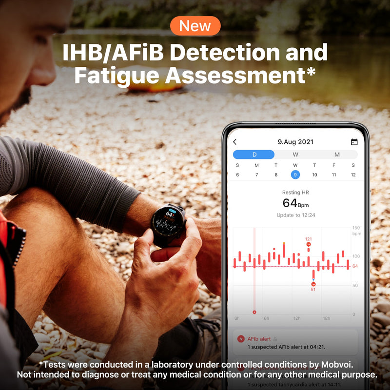 TicWatch Pro 3 Ultra GPS Wear OS Smartwatch Hombres Qualcomm 4100 Mobvoi Sistema de procesador dual Reloj Oxígeno en sangre IHB AFiB Detección