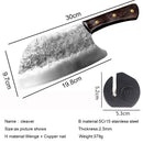 Handmade Forged Stainless Steel Kitchen Knives Chinese Knife Meat Cleaver Vegetable Chopper Knife Kitchen Cutter Tool with Cover