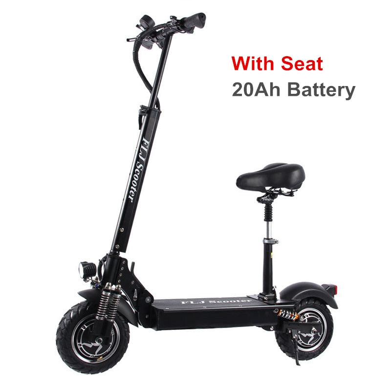 Patinete eléctrico para adultos FLJ de 2400W con asiento, hoverboard plegable, neumático gordo, patinete eléctrico, patinete electrónico