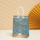 10/20/50pcs Muslim Eid Mubarak Golden Tote Bags Commemorative Gift Packaging Ramadan Kraft Paper Bag Party Supplies Gift Bag