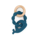 1PC Silicone Teether Baby Rudder Shape Wooden Teether Ring Kid Gift Food Grade Silicone Children&
