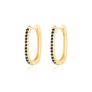 CANNER 100% 925 Sterling Silber Luxus CZ Kristall Kreis Runde Creolen für Frauen Piercing Ohrringe Silber 925 Schmuck