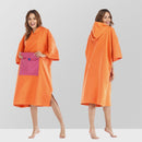 2021 hot sale  hot sale waterproof hoodie poncho wet suit with microfiber terry toweling lining