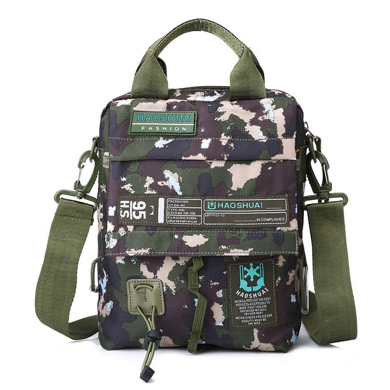 Men Nylon Messenger Bag Shoulder Crossbody Bags Multifunction Fashion Casual Hiking Bicycle Travel Satchel School Handbag XA80ZC