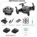 New Mini Drone V2 1080P HD Camera WiFi Fpv Air Pressure Altitude Hold Foldable Quadcopter RC Drone Kid Toy GIft