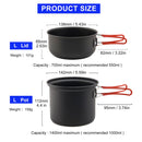 Widesea Camping Cookware Outdoor Cooking Set Tableware Tourist Kitchen Camping Pot Heat Exchange Cooker Travel Utensil Equipment