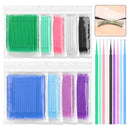 100Pcs Disposable Eyelash Mascara Swab Micro Brushes Eyelash Extension Individual Lash Removing Applicator Wands Makeup Tool kit