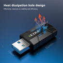 EDUP 1300Mbps Mini WiFi Adapter USB Wireless Netzwerkkarte Dualband 2.4G 5G 802.11ac High Headsink Lan Adapter für PC Computer