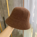 2020 Panamá cálido invierno sombrero de cubo para mujer para adolescentes sombrero de lana de fieltro para niña otoño e invierno moda piel negro gorra de hip hop