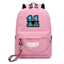 New Stranger Things backpack HELLFIRE Multifunction USB Charging Travel Canvas Student Backpack For Teens Boys Girls School Bag