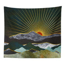 Japanese Style Wall Tapestry Abstract Painted Whale Sunset Mountain Forest Hippie Mandala Tapestry Landscape Wall Hanging Carpet