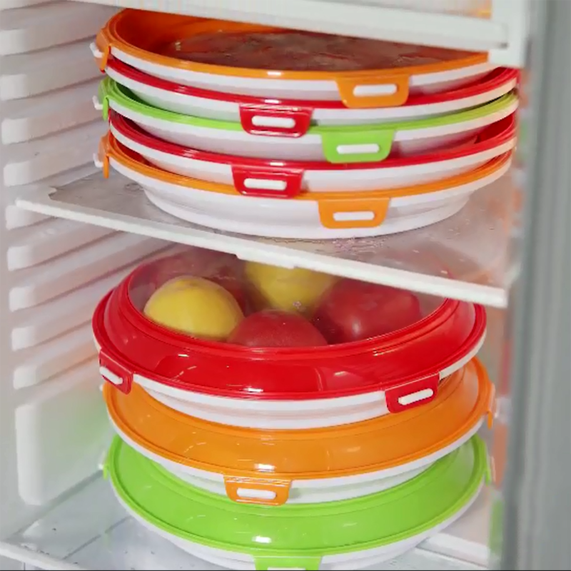 Refrigerator Food Storage Tray Fruits Vegetables Keep Fresh Organizer Kitchen Preservate Freshes Gadget Fridge Trays Decorative