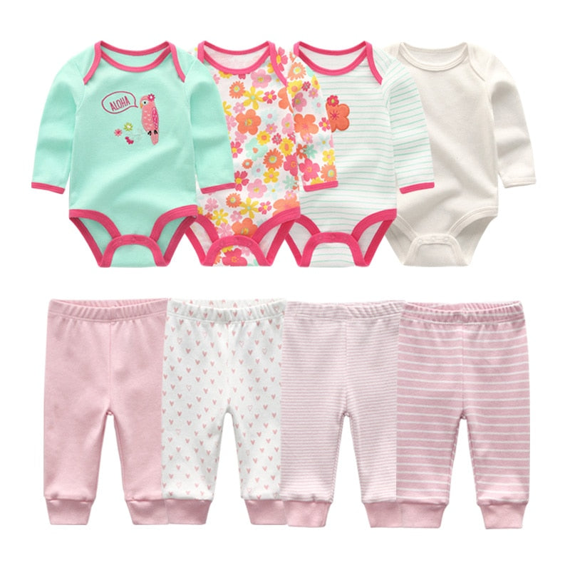 2022 Baumwolle Baby Mädchen Kleidung Bodysuits + Hosen Baby Sets Neugeborene Kleidung Sets Herbst Winter Baby Boy Kleidung Roupa de bebe