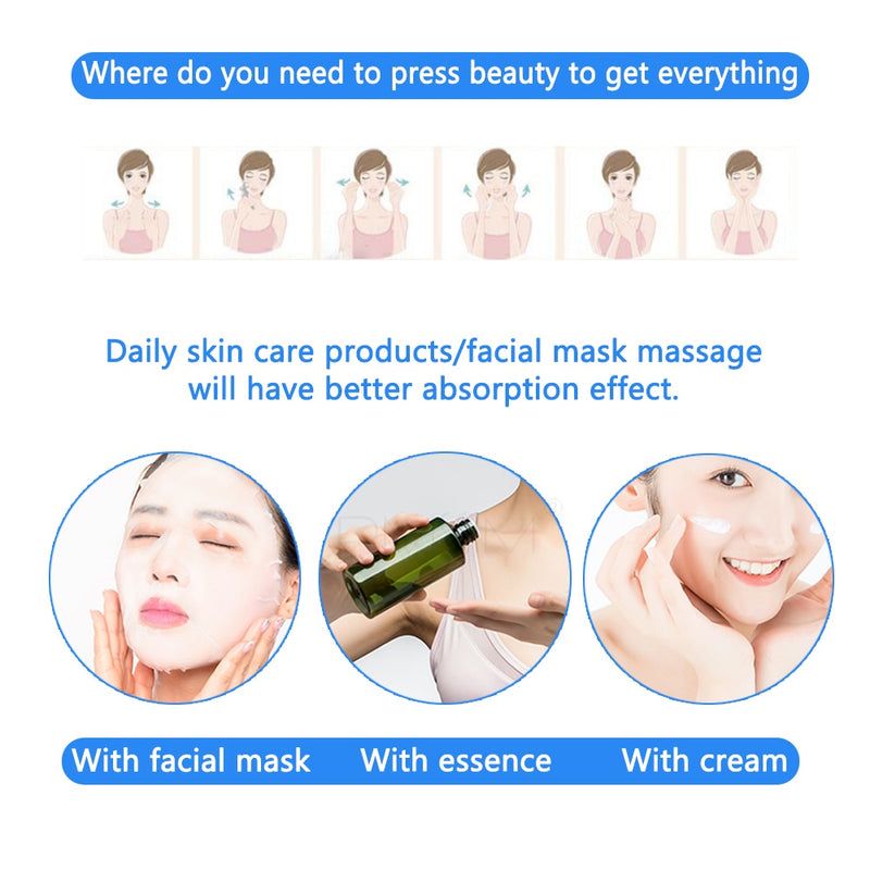 2 in 1 Electric Jade Roller Natural Rose Quartz Vibrating Massager Face Lift Slimming Wrinkle Removal Skin Tightening