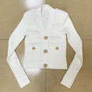 HIGH STREET Neueste 2022 Herbst Winter Designer Pullover Damen V-Ausschnitt Lion Buttons Strickjacke Top