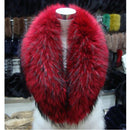 2020 Real Raccoon Fur Collar Warm Women Winter Blue Natural Fur Scarves Fashion Neck Warmer Femme