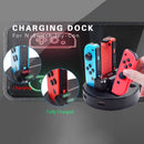 Accesorios portátiles para Nintendo Switch, cargador, interruptor de acoplamiento, estación Joycon, adaptador de CA, compatible con 4 cargadores Joy-con