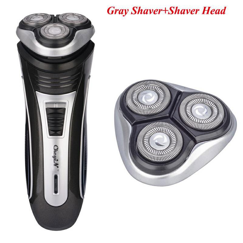 CkeyiN Rechargeable Electric Shaver 3D Triple Floating Blade Heads Shaving Razors Face Care Men Beard Washable Trimmer Machine