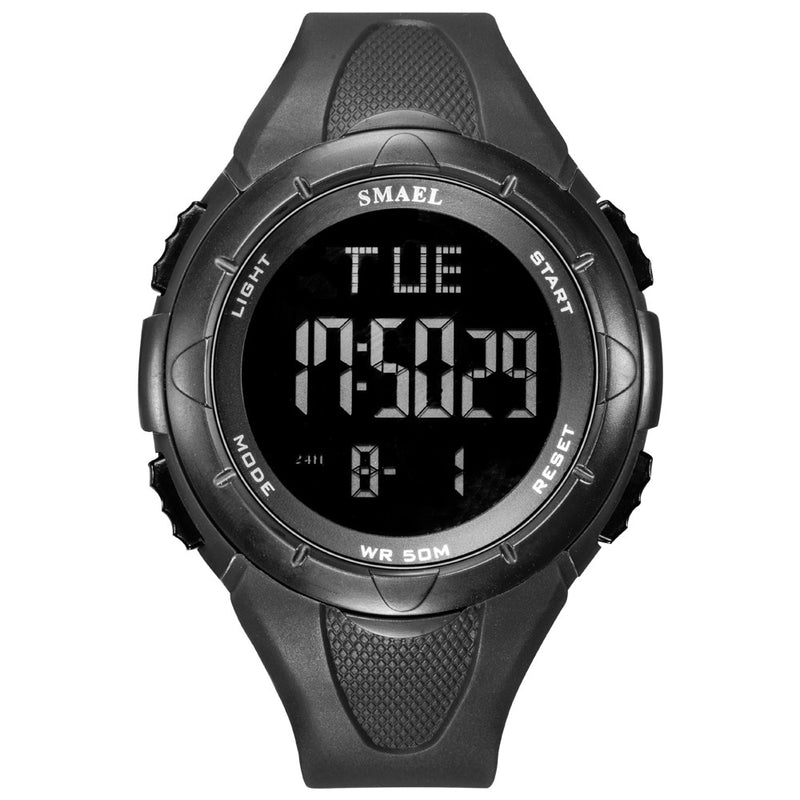 Digital Watch Men SMAEL 50M Waterproof Watches Led Clock Alarm Black Bracelet Stopwatch 1016 Sport Watch Digital Watches For Men