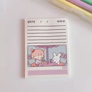 MINKYS Kawaii 50 Sheets Memo Pads Note Paper To Do List Check List Daily Planner Notepad Paperlaria Korean School Stationery
