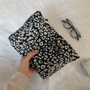 New Leopard Print Cosmetic Bag Korean Women Plaid Cosmetic Pouch Large Capacity Female Travel Make Up Storage Bag Beauty Cases