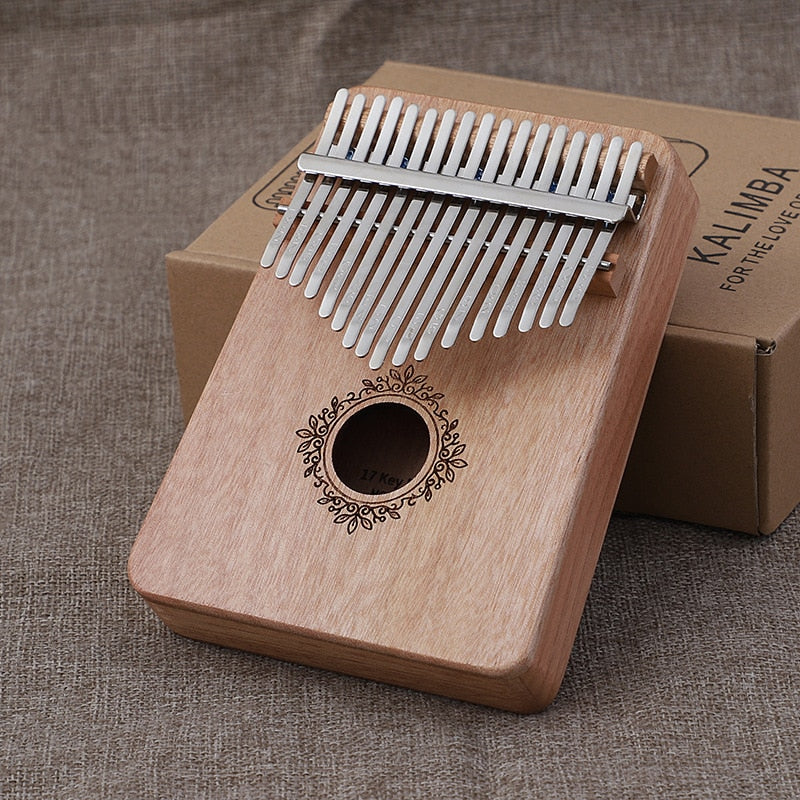 17 key kalimba thumb piano Mahogany Musical Instrument Beginner african kalimba With Accessory instructions tuning hammer