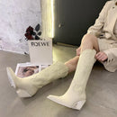 Women Cowboy Boots Pointed Toe Women&